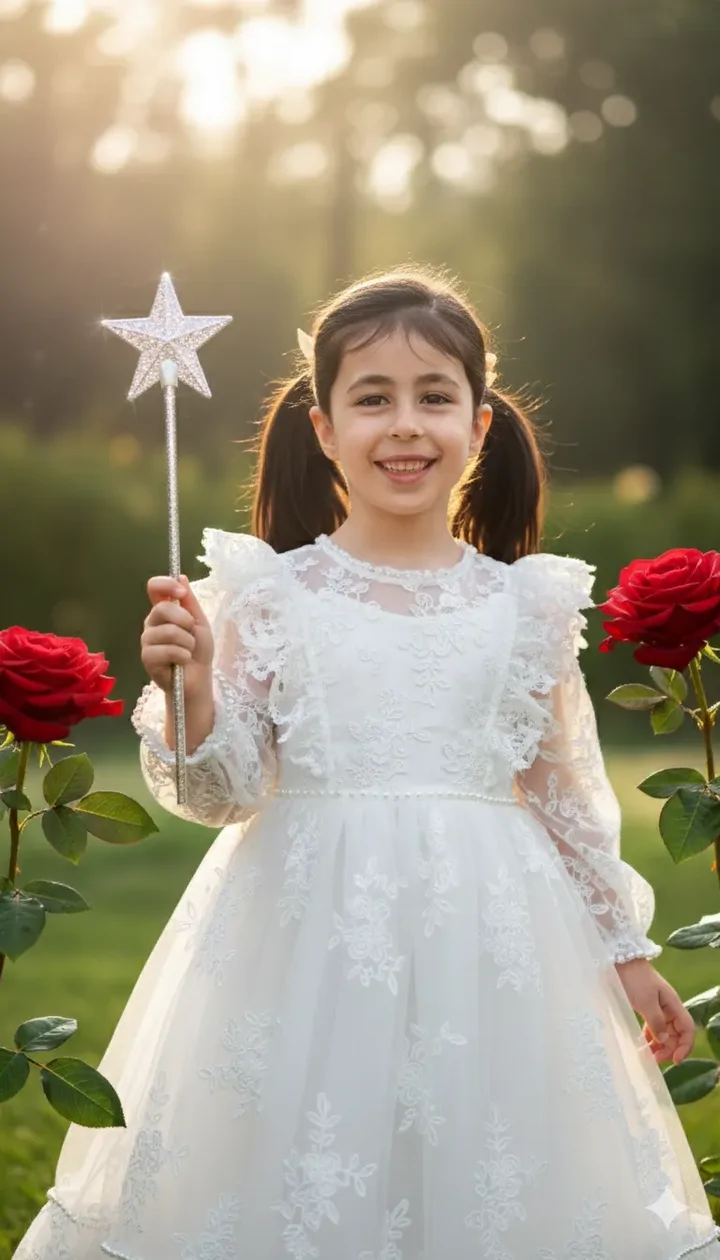 با این پرامپت دختر بچه شما به یک پری زیبا تبدیل می شود که عصای ستاره در دست دارد